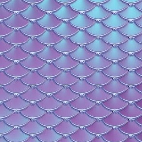 Shiny Iridescent Scales - Aqua and Purple 