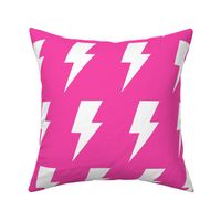 lightning bolts blazing pink inverted - kids jumbo brights - perfect for wallpaper curtains bedding