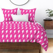 lightning bolts blazing pink inverted - kids jumbo brights - perfect for wallpaper curtains bedding
