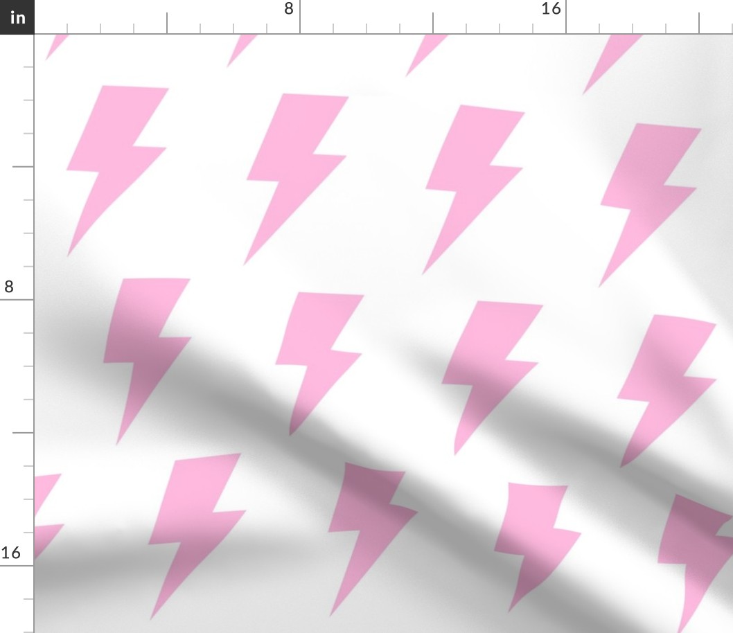 lightning bolts bubbleyum pink - kids jumbo brights - perfect for wallpaper curtains bedding