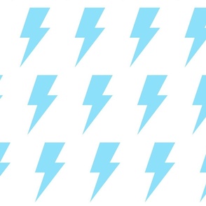 lightning bolts cloud blue - kids jumbo brights - perfect for wallpaper curtains bedding