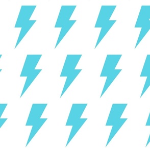 lightning bolts crisp blue - kids jumbo brights - perfect for wallpaper curtains bedding