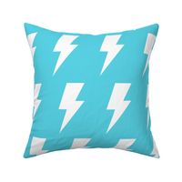 lightning bolts crisp blue inverted - kids jumbo brights - perfect for wallpaper curtains bedding