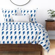 lightning bolts dazzled blue - kids jumbo brights - perfect for wallpaper curtains bedding