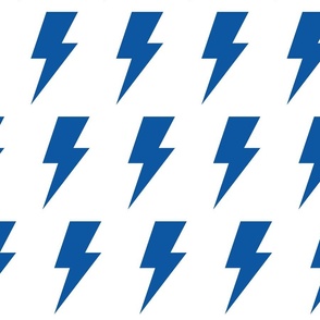 lightning bolts dazzled blue - kids jumbo brights - perfect for wallpaper curtains bedding