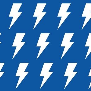 lightning bolts dazzled blue inverted - kids jumbo brights - perfect for wallpaper curtains bedding