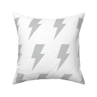 lightning bolts grey - kids jumbo brights - perfect for wallpaper curtains bedding