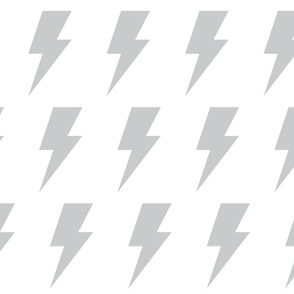 lightning bolts grey - kids jumbo brights - perfect for wallpaper curtains bedding