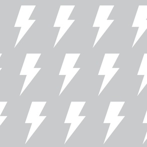 lightning bolts grey inverted - kids jumbo brights - perfect for wallpaper curtains bedding