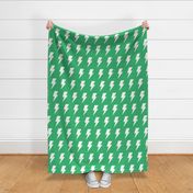 lightning bolts gummy green inverted - kids jumbo brights - perfect for wallpaper curtains bedding