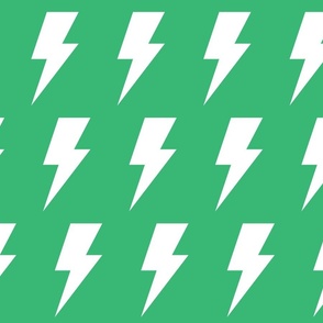 lightning bolts gummy green inverted - kids jumbo brights - perfect for wallpaper curtains bedding