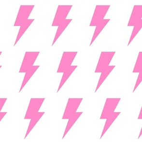lightning bolts popping pink - kids jumbo brights - perfect for wallpaper curtains bedding