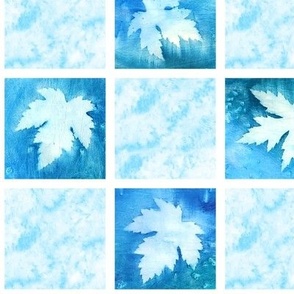Turquoise Shades Maple Sunprint Check
