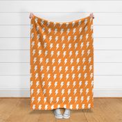 lightning bolts soda pop orange inverted - kids jumbo brights - perfect for wallpaper curtains bedding