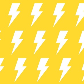 lightning bolts sunray yellow inverted - kids jumbo brights - perfect for wallpaper curtains bedding