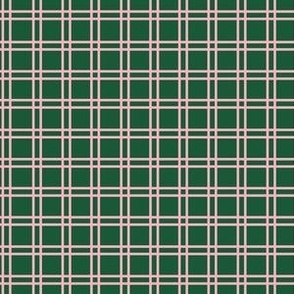 pink and green rattan squares print