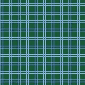 blue and green rattan print