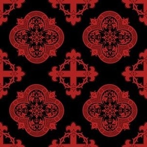 Celtic Damask rose red