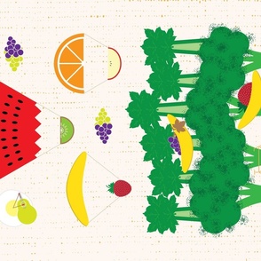 Fantasy World - Vegetables - Surrealist - Surreal - Celery - Banana - Strawberries - Watermelon - Fruit - Still Life
