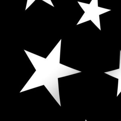 stars black and white inverted - kids jumbo brights - perfect for wallpaper curtains bedding