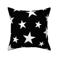 stars black and white inverted - kids jumbo brights - perfect for wallpaper curtains bedding