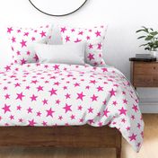 stars blazing pink - kids jumbo brights - perfect for wallpaper curtains bedding