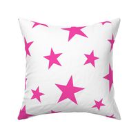 stars blazing pink - kids jumbo brights - perfect for wallpaper curtains bedding