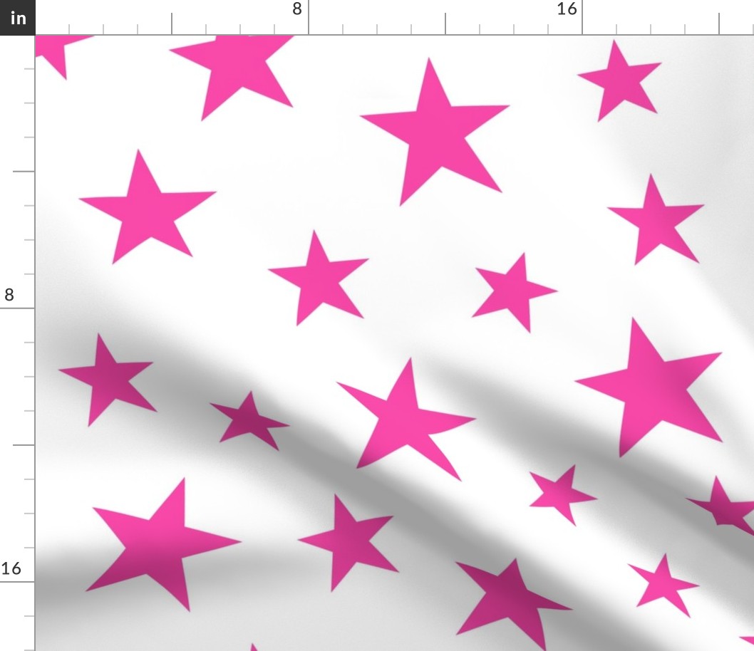 stars blazing pink - kids jumbo brights - perfect for wallpaper curtains bedding
