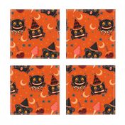 Vintage Halloween Black Cats