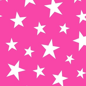 stars blazing pink inverted - kids jumbo brights - perfect for wallpaper curtains bedding