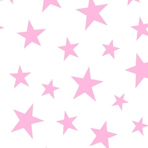 stars bubbleyum pink - kids jumbo brights - perfect for wallpaper curtains bedding