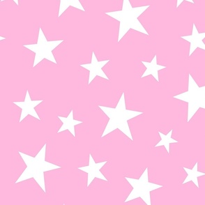 stars bubbleyum pink inverted - kids jumbo brights - perfect for wallpaper curtains bedding