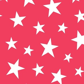 stars candied red inverted - kids jumbo brights - perfect for wallpaper curtains bedding