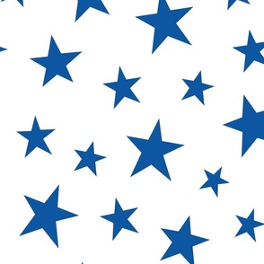 stars dazzled blue - kids jumbo brights - perfect for wallpaper curtains bedding
