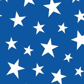 stars dazzled blue inverted - kids jumbo brights - perfect for wallpaper curtains bedding