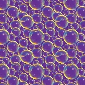 soap bubbles on violet