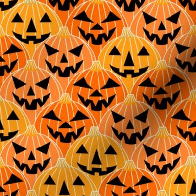 Scary cute Jack-o'-lantern Halloween Pumpkins Orange