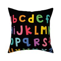 jumpin' jack alphabet letters FQ lowercase color on black