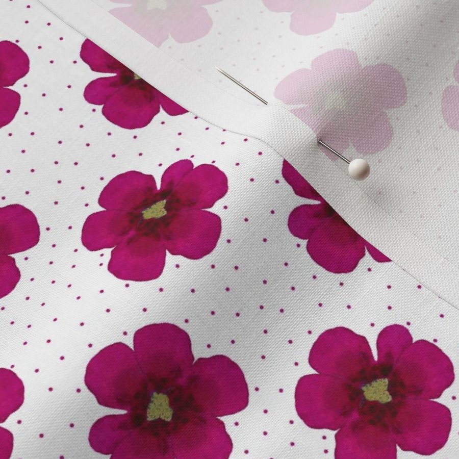 Forget Me Not Polka Dots Magenta