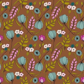 Doodle_Dot_Floral__Brown__Small