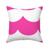 waves blazing pink - kids jumbo brights - perfect for wallpaper curtains bedding