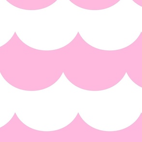 waves bubbleyum pink - kids jumbo brights - perfect for wallpaper curtains bedding