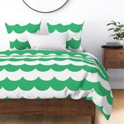waves gummy green - kids jumbo brights - perfect for wallpaper curtains bedding