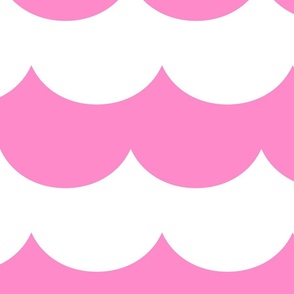 waves popping pink - kids jumbo brights - perfect for wallpaper curtains bedding