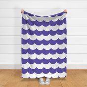waves purple fizz - kids jumbo brights - perfect for wallpaper curtains bedding