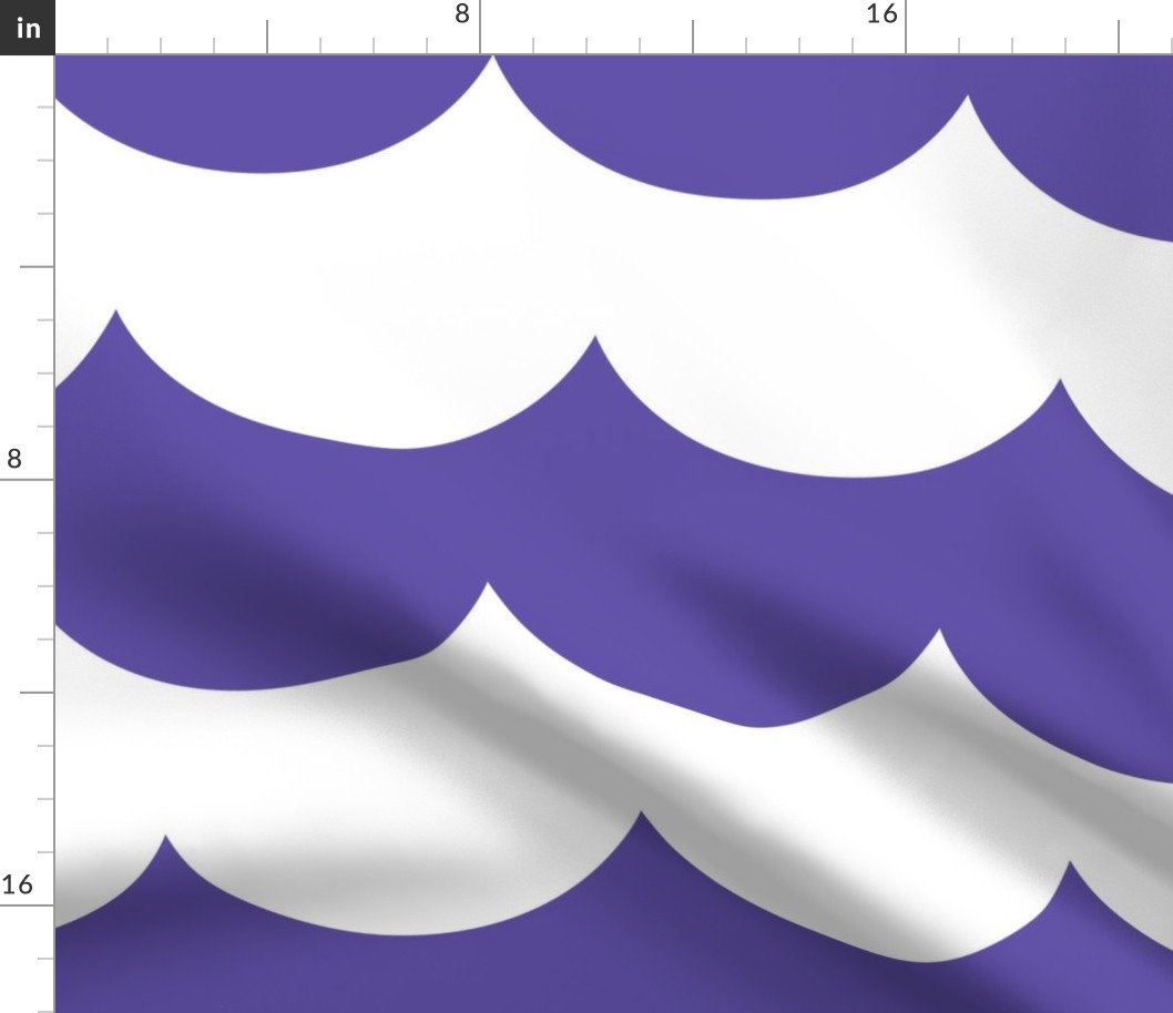 waves purple fizz - kids jumbo brights - perfect for wallpaper curtains bedding