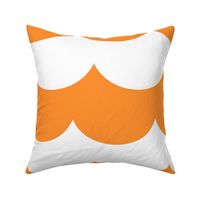 waves soda pop orange - kids jumbo brights - perfect for wallpaper curtains bedding