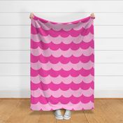 waves bubbleyum pink and blazing pink - kids jumbo brights - perfect for wallpaper curtains bedding