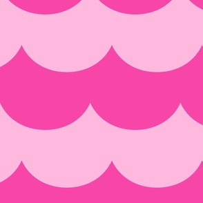 waves bubbleyum pink and blazing pink - kids jumbo brights - perfect for wallpaper curtains bedding