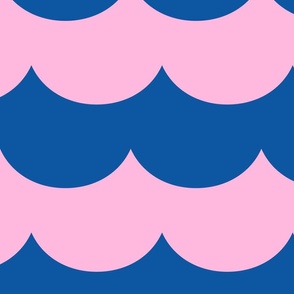 waves bubbleyum pink and dazzled blue - kids jumbo brights - perfect for wallpaper curtains bedding